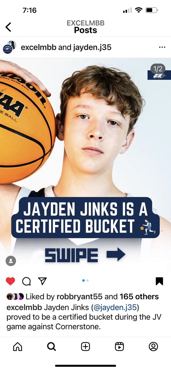 csjinks7's tweet image. Season Opener!
Excel Christian Academy
Jayden led the JV team in points and scored on Varsity….David finished with 23 pts on Varsity! Great day to be an Eagle! #notcommon
Next game 11/11