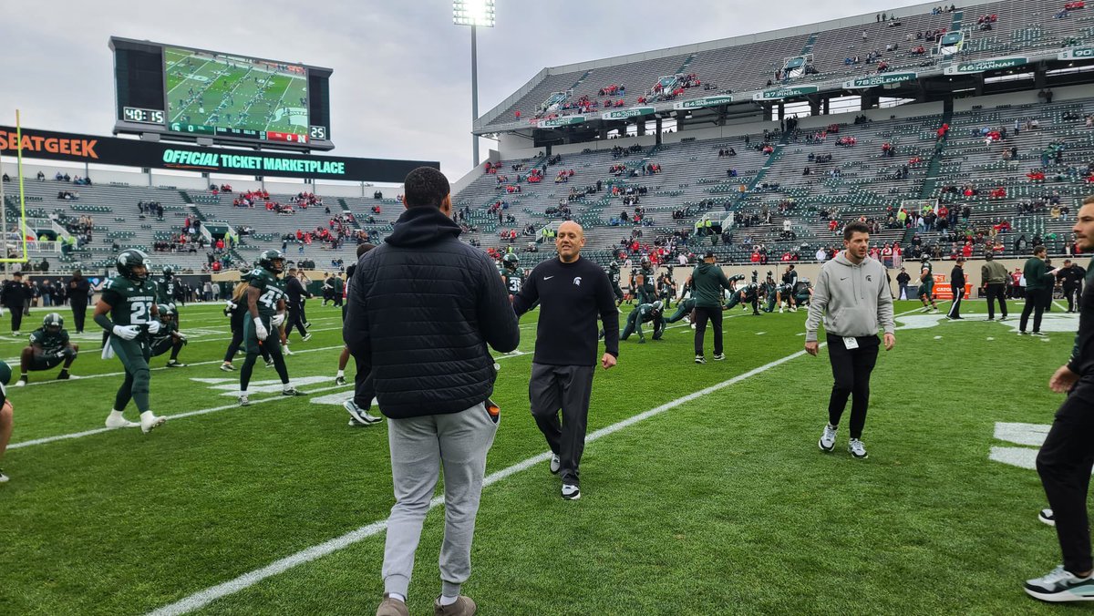 Thank you <a href="/MSU_Football/">Michigan State Football</a> for a great game day visit. <a href="/HarlonBarnett/">Harlon Barnett</a> <a href="/CoachSalgado/">Jim Salgado</a> <a href="/JoeMento/">Joe Mento</a>