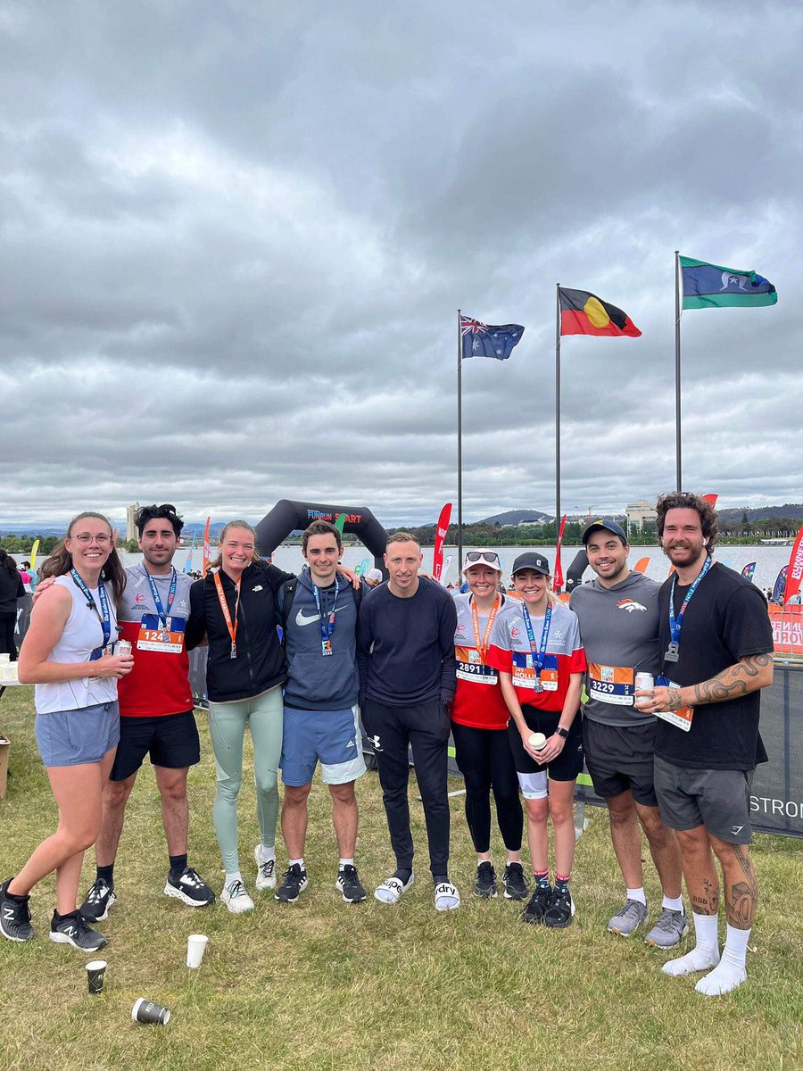 ActiveBrainUC's tweet photo. A day of firsts and PBs across the board for our @ActiveBrainUC and @UC_RISE staff and students who completed the Canberra Times Fun Run yesterday. Congratulations team! 🏅🏆 https://t.co/8NOQmVWahu