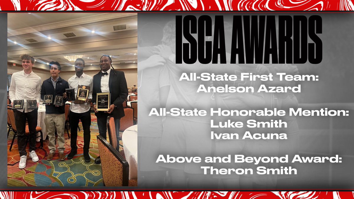 Congratulations to Anelson Azard, Luke Smith, Ivan Acuna and Coach Smith on their Indiana Soccer Coaches Association Awards! #PikeRedDevilsRise