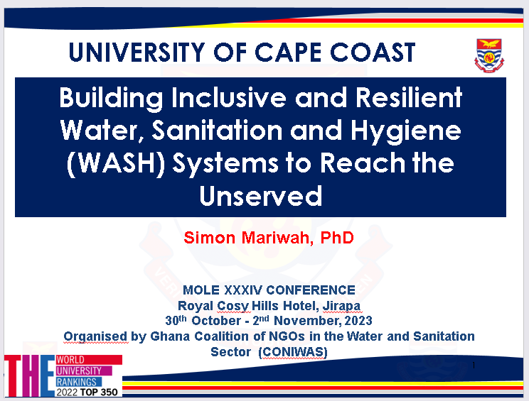 SMariwah's tweet photo. Last week (Monday, 30th October to Thursday, 2nd November), I was privileged to give the theme address and serve as a facilitator at the XXXIV (34th) Mole WASH Conference held at the Royal Cosy Hills Hotel (Jirapa Dubai) in Jirapa, Upper West Region of Ghana. https://t.co/2ywCZi8v1x