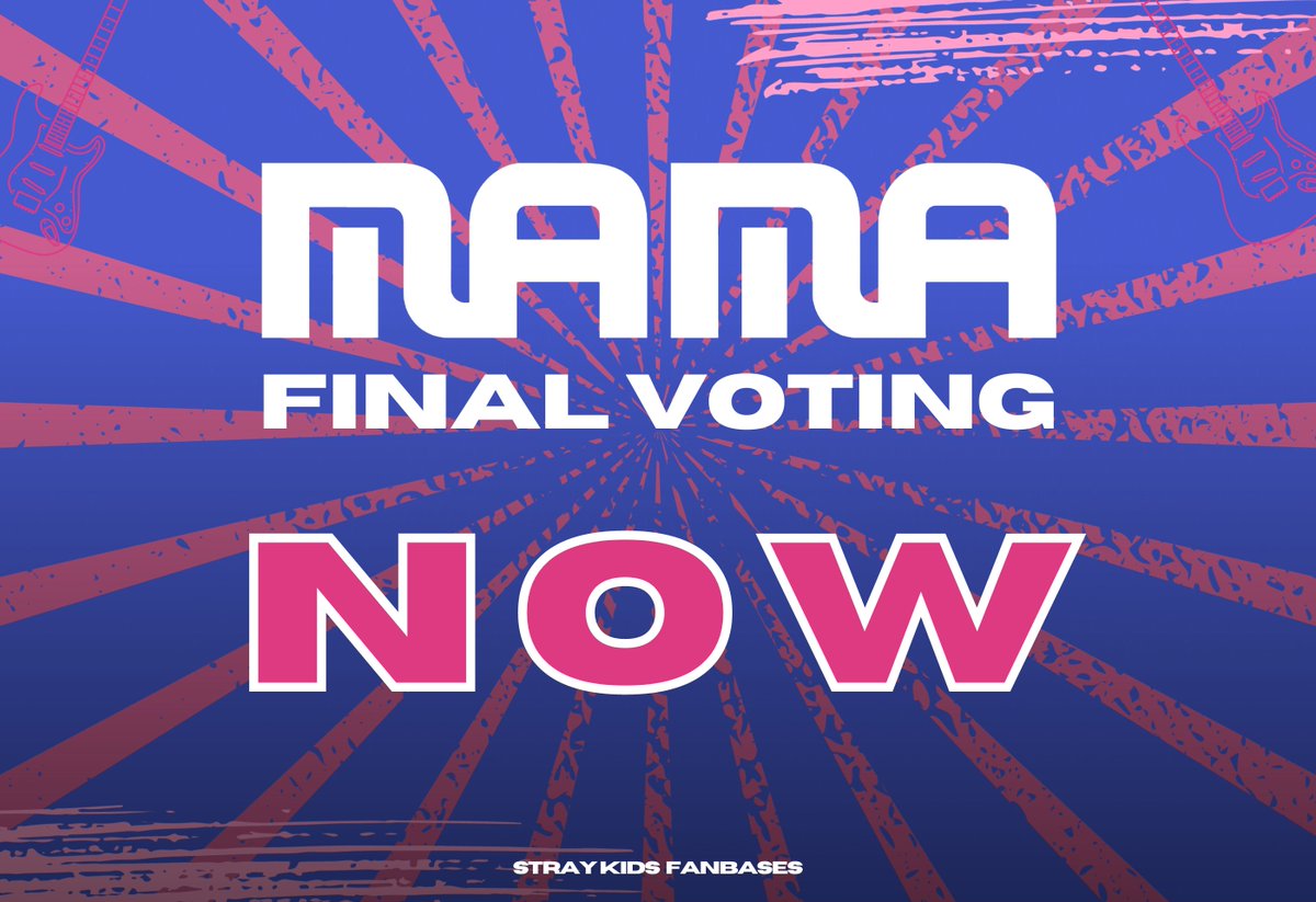 STAY8District's tweet photo. ⭐️#2023MAMA FINAL VOTING⭐️

STAYs, Voting STARTS NOW! Let's go ALL IN!🔥

Finals and Pre-vote are different:
➡️ MNET+ App: 1 vote per device and only 1 group 
➡️ @Stray_Kids #S_Class on the Spotify playlist: only 1 stream/vote per account

Voting starts TODAY at 6PM KST https://t.co/FgzrKGQaGi