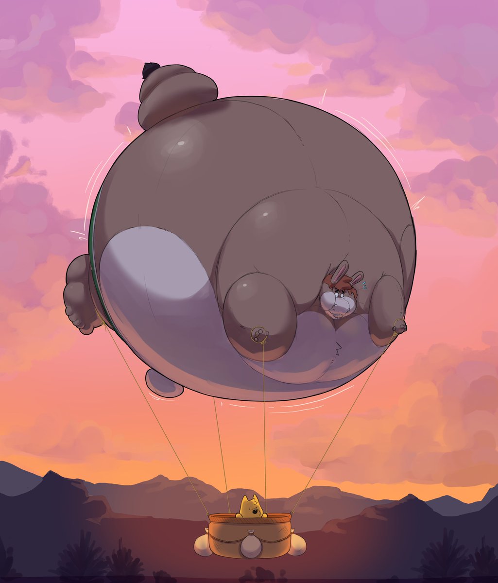 September's raffle prize for @donknbonk! He's on a very important mission, and luckily transportation's no issue for this little guy! 🦊🎈