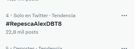 Ammri_ta's tweet image. Ya somos tendencia en cuarto lugar
👏👏👏👏👏
#RepescaAlexDBT8