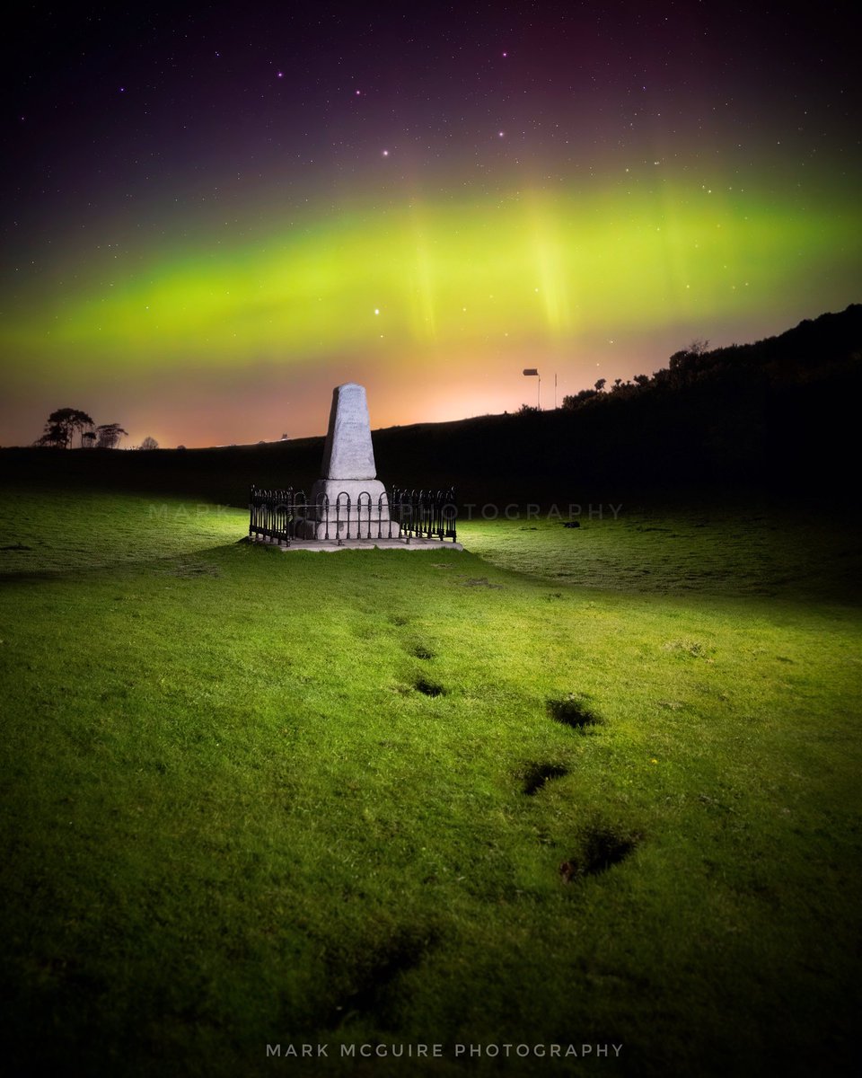 The Northern Lights over the famous footsteps in Donnolly’s Hollow on The Curragh. What a night in Ireland!