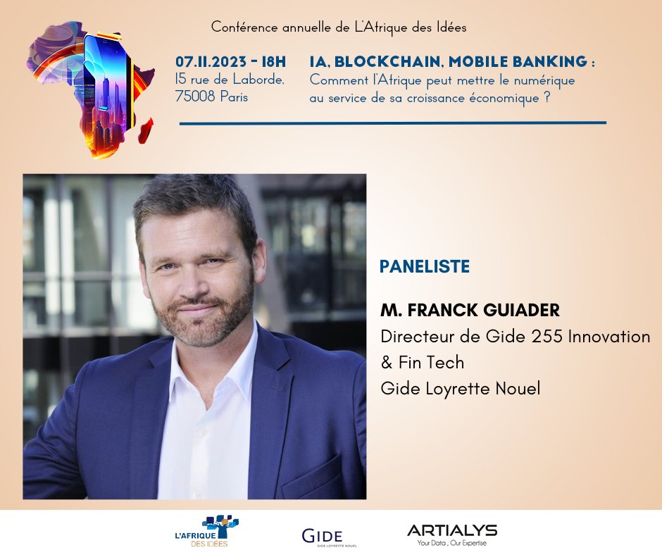 Directeur de l'équipe Gide 255, <a href="/FranckGuiader/">Franck Guiader</a> est un expert des technologies avancées, de la finance numérique et de la régulation ses innovations (marketplaces, blockchain, ICOs, stablecoins, NFT, Métavers, roboadvisors, crowdfunding, IA). 

RDV demain 07/11 chez <a href="/Gide_avocats/">Gide</a>
