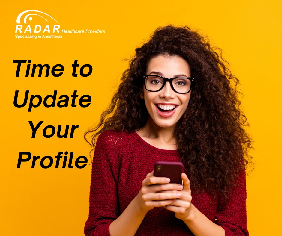 RadarHealth's tweet image. To do: Update your profile. Stay up-to-date with the latest job opportunities. ️#RadarHealthcareProviders #Anesthesia #Jobs  tinyurl.com/58kcxvzk