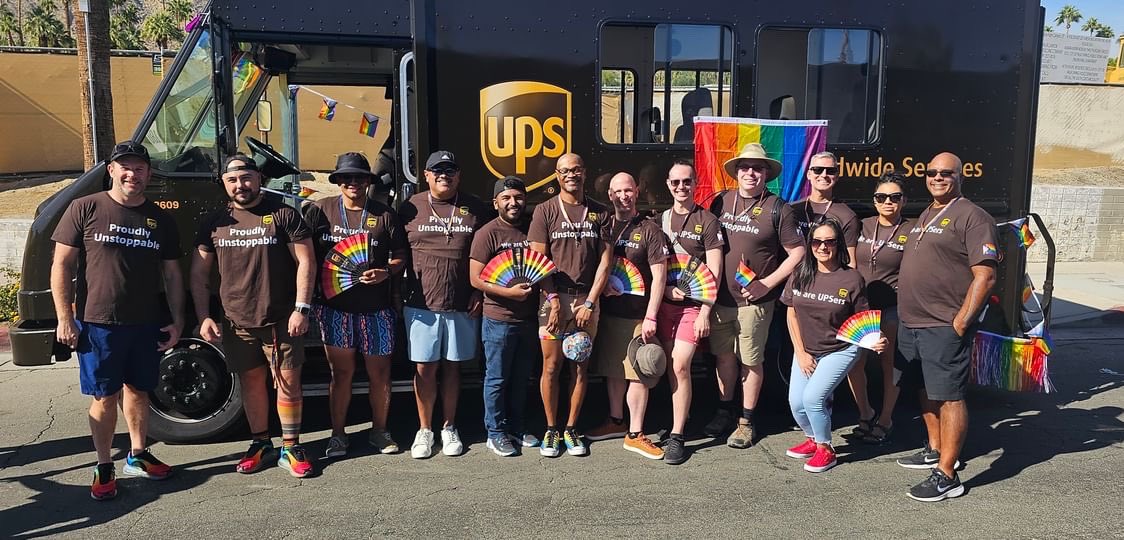 Thank you to everyone that came out to the Greater Palm Springs Pride Parade #PalmSprings #PalmSpringsPride #SoCalPrideAlliance #UPS #UPSPride #SocalLGBTAbrg #UPSScpa