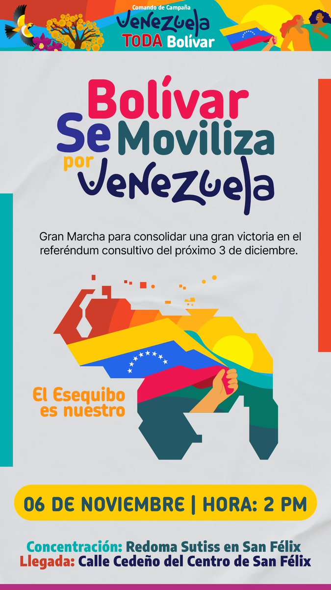 San Félix a la calle !!! 
Movilizados y conscientes en defensa de nuestro #Esequibo