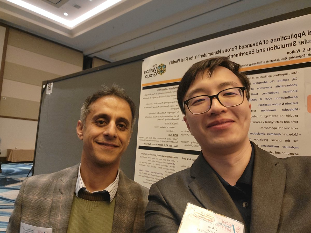 That's the end of day 1 at #AIChE2023! We had a great time meeting and talking to everyone at Mahdi's poster session #AIChEAnnual