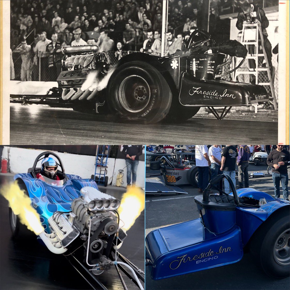 Dixontopfuel's tweet photo. Irwindale. Same car/same town 56 years apart…✌🏻
#irwindale #nitrorevival #firesideinn #modifiedroadster #gratitude 🙏🏻
#nitro #topfuel #dragster #dragracing #motorsports #nhra #sendit #justicebrothers #motorsportsunlimited #arpbolts #cpcarillo #e3sparkplugs #teamredlineoil https://t.co/WzKMiCNUkf