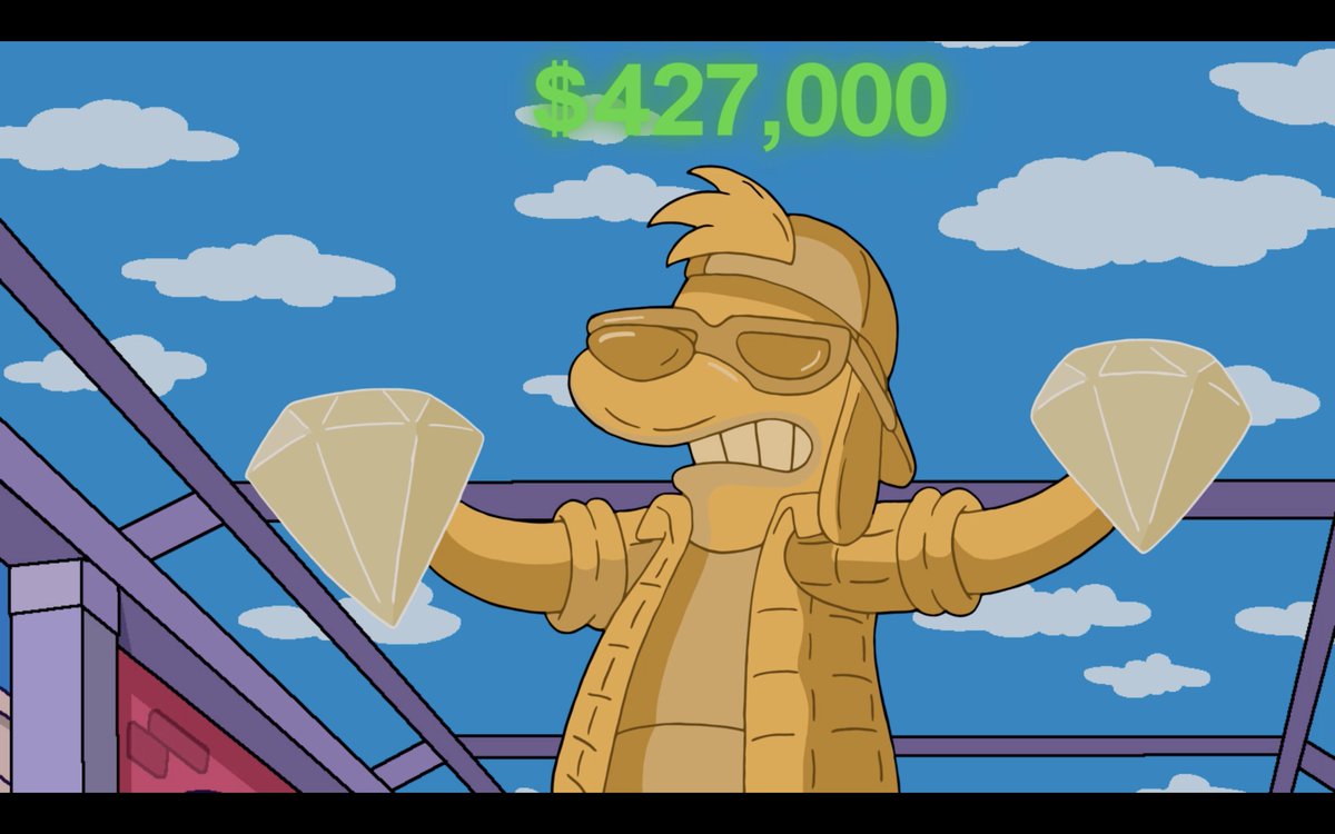 Diamond hands Poochie and Laser Eyes Itchy & Scratchy hopefully will light  up crypto Twitter (or be ignored & reviled) @TheSimpsons