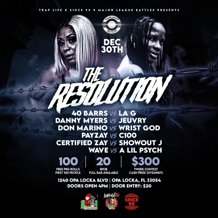1LA_G's tweet image. La G Vs 40 Barrs……It’s #TheResolution  going down in Miami…..👑🖊️ back home…….shout out to @BATTLERAPORDIE #Since99 #OTE