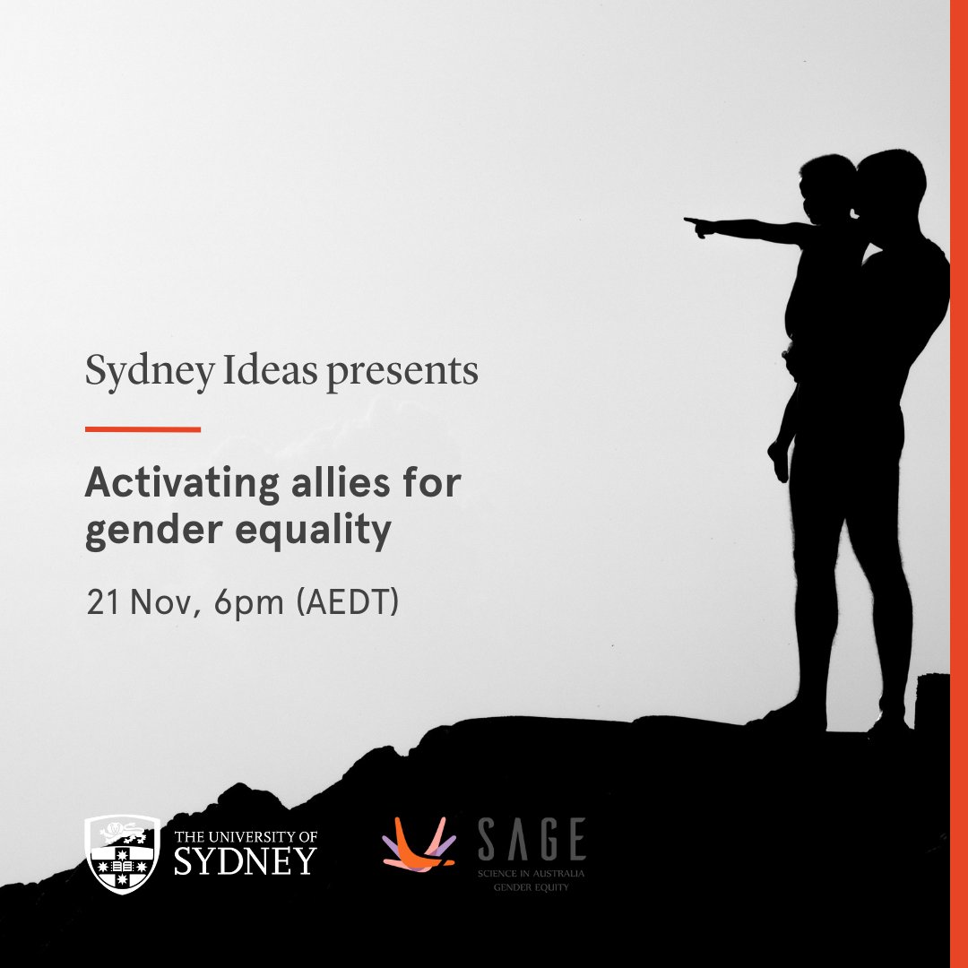 What does effective & accountable allyship for #genderequality really look like? Hear from @LizBroderick, @Bruneluni Prof @Ozbilgin, @tomrsnow & host @antoinette_news in our public conversation presented w/ @SAGEatSydney. Join us @sydney_uni on 21 Nov: bit.ly/3QKHvjJ