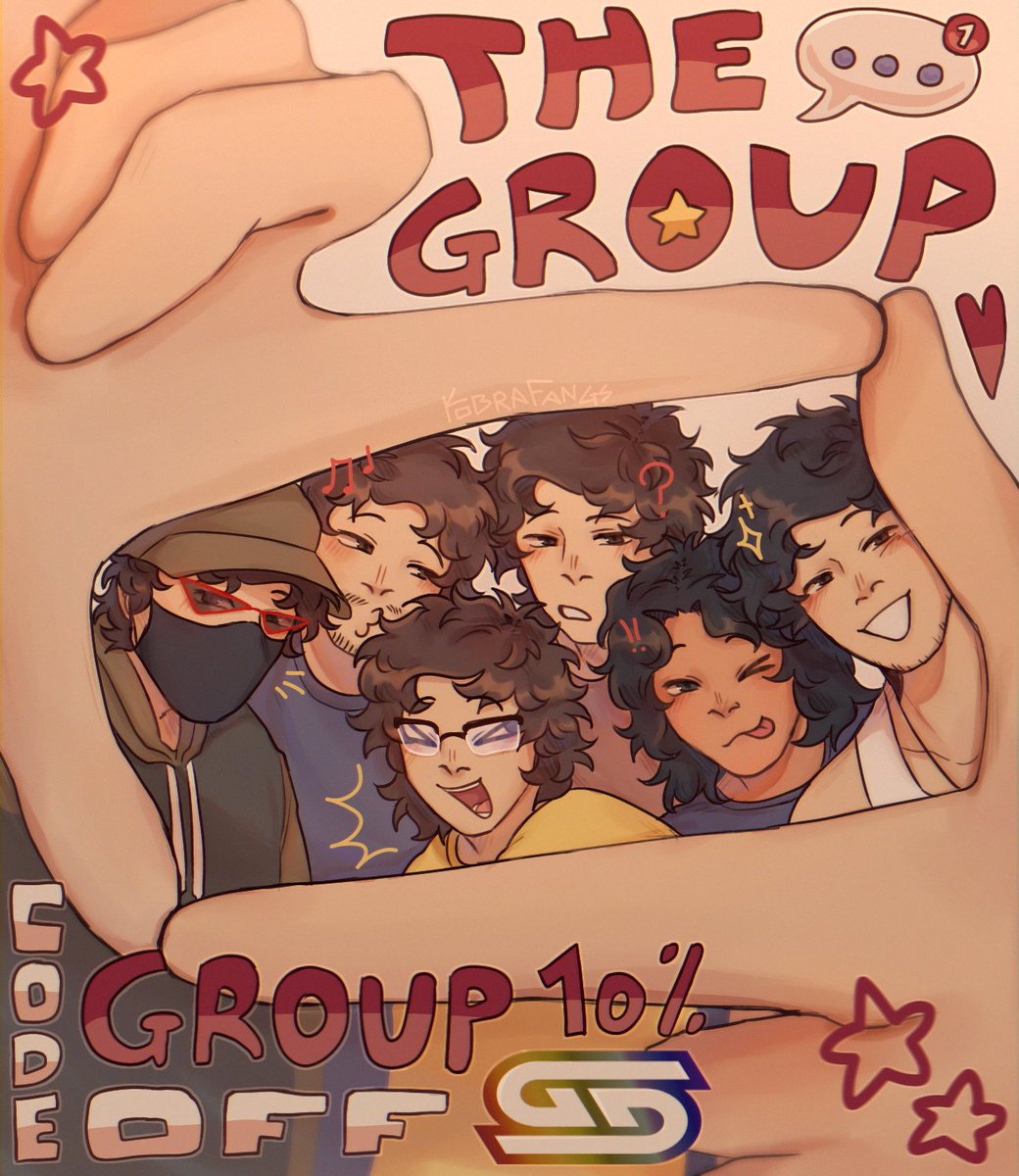 kobrafangs's tweet image. CODE GROUP FOR 10% OFF GSUPPS ‼️
- #thegroupchat #softwillyfanart #bigtfanart #yumifanart #isaacwhyfanart #larrycroftfanart #grunkfanart