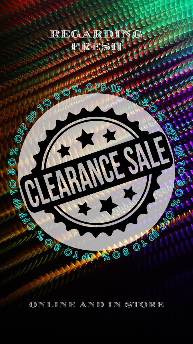 REGARDINGFRESH's tweet photo. Hurry, the Regarding Fresh Clearance Sale is live with up to 80% off – grab fresh, top-quality products at unbeatable prices today!
https://t.co/KlCNZNM0zS
#sale #clearance https://t.co/HPn3RKrSQ9