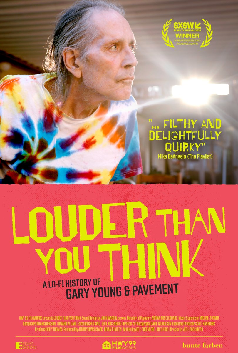 TONIGHT!! 'Louder Than You Think' 7:30PM
@scrtucson! Director @BroodBabyJed
intimate documentary portrait of Gary Young (1953-23) drummer for indie rock #pavementband! Tix @ tinyurl.com/2f2ybxmm #garyyoung #tucsonfilmfestival
@LTYTdoc