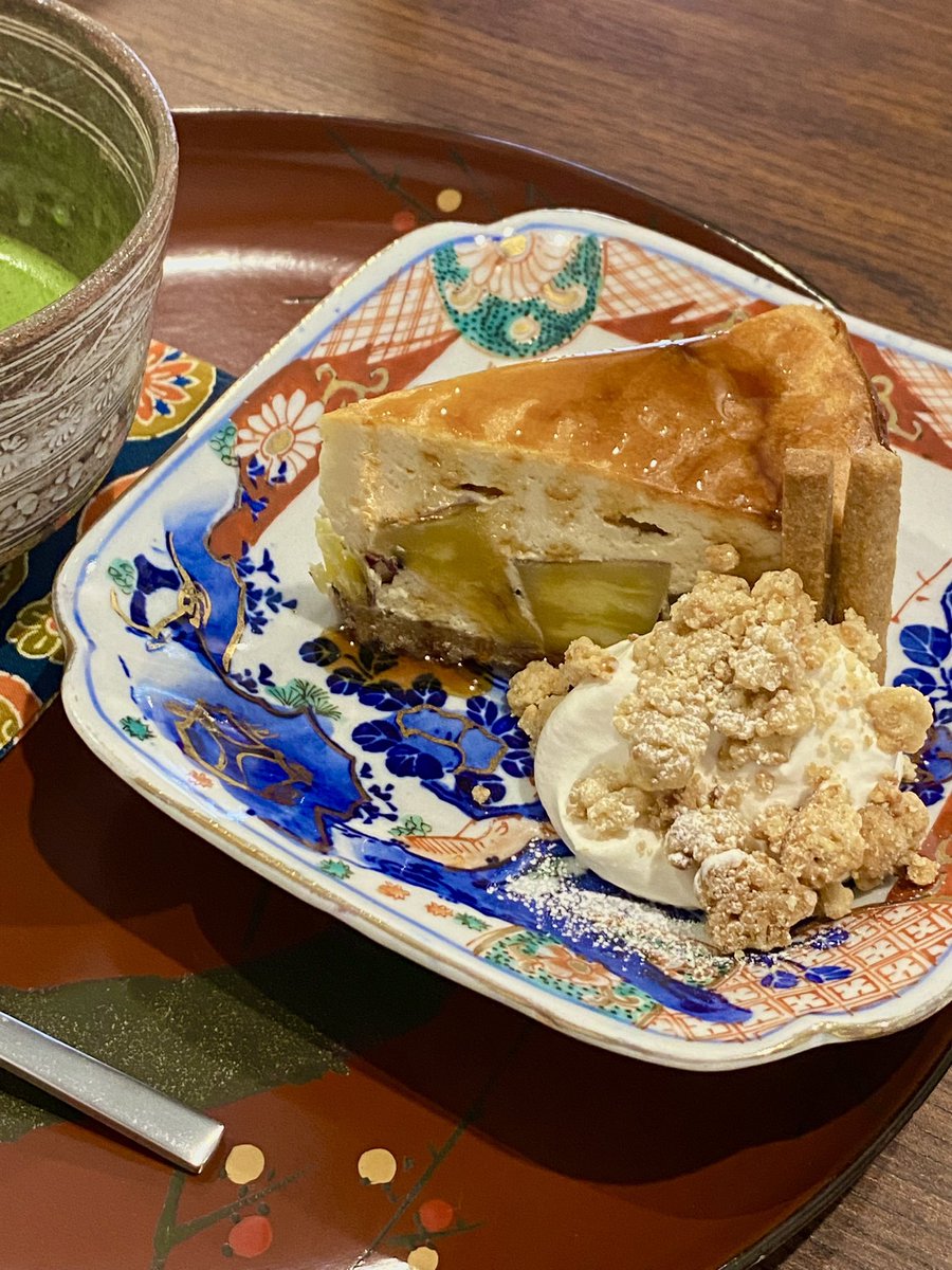 twodotnine__'s tweet photo. 大屋醤油カフェ
おいもチーズケーキ𓌅

上にかけてもらった醤油と黒蜜のソースが美味しかった🥰🥰 https://t.co/MrP1P6qBFf