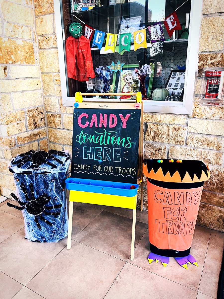 Our candy monsters are back in action and collecting leftover candy all week long! Drop off any leftover candy in our front lobby at ASE (just inside the front doors), and we will be sending them to our US Military troops through the Blue Star Moms nonprofit group of Houston.