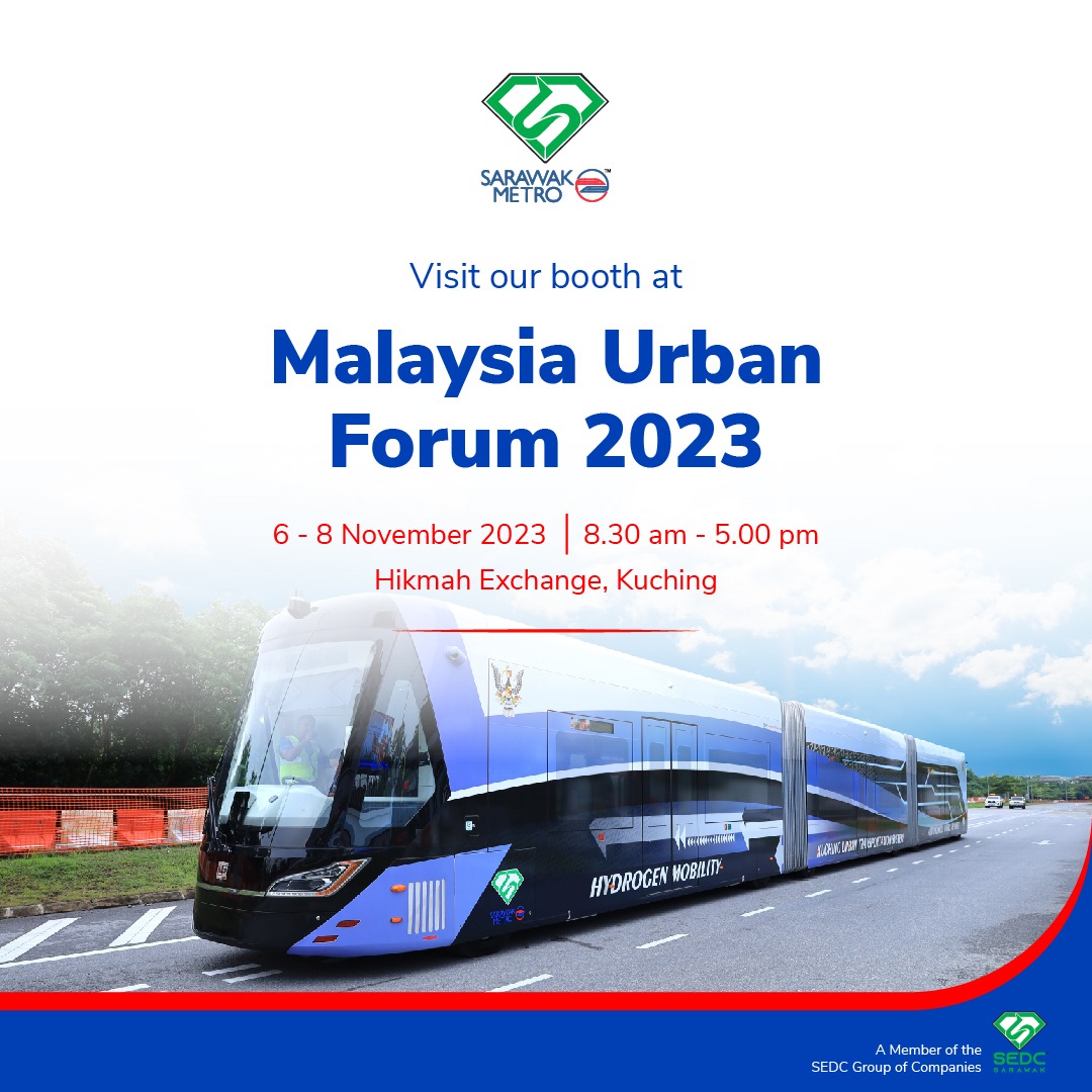 SarawakMetro's tweet photo. You are cordially invited to visit us at the Malaysia Urban Forum 2023, which will be held at Hikmah Exchange from today until Wednesday, 8 November.
Learn about our efforts to revitalise the local public transportation system through zero-emission vehicles!
#MUF2023 #KUTS https://t.co/Yp1PFcad4t