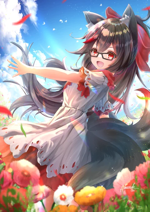 赤上優火様の活動3周年記念イラスト描かせて頂きました～!✿✿✿ #赤上ポスト これからも活動楽しんでください ありがとうございました!