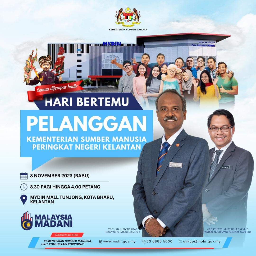 mykesuma's tweet image. 📢📢📢📢
Adik, kakok, abe, pok chik, mok chik, pakat maghi belako ke Hari Bertemu Pelanggan Peringkat Negeri Kelantan di Mydin Mall Tunjong, Kota Bharu, Klate pada 8 November 2023 hari Rabu minggu depe. 
🙋🙋🙋

#HBPKSM
#HBPKelantan
#MOHR
#KSM