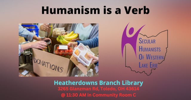 HumanistsWLE's tweet image. We will be discussing the points made and how we can turn Humanism into a verb here in Toledo humanistswle.org/event/humanism…