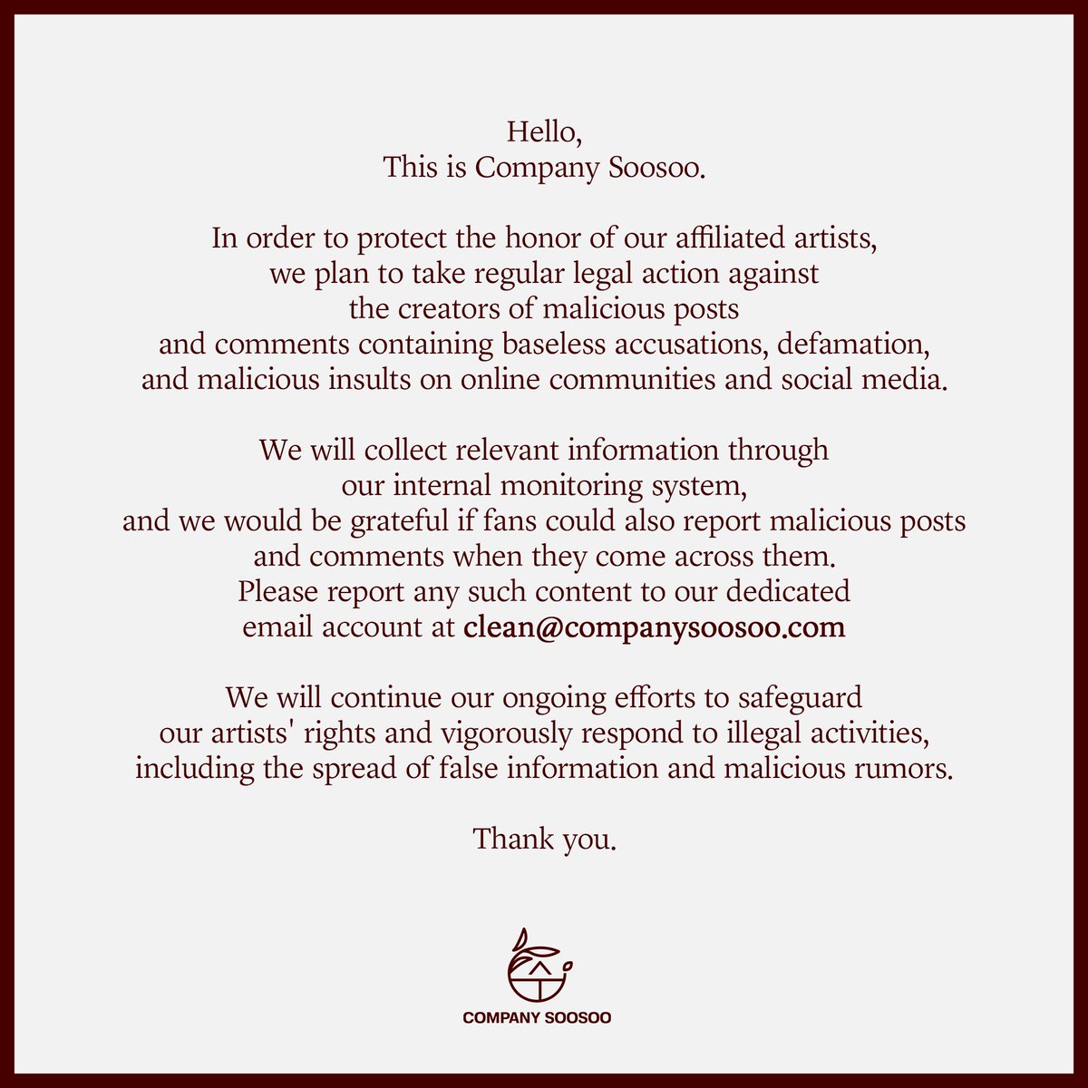 Company Soosoo tweet media