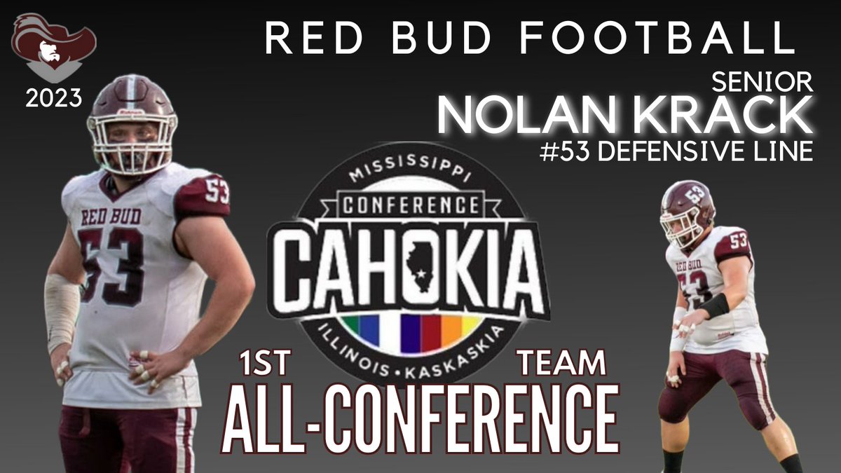 CONGRATULATIONS TO OUR CAHOKIA-ILLINOIS 1ST TEAM ALL-CONFERENCE DEFENSIVE PLAYER - NOLAN KRACK