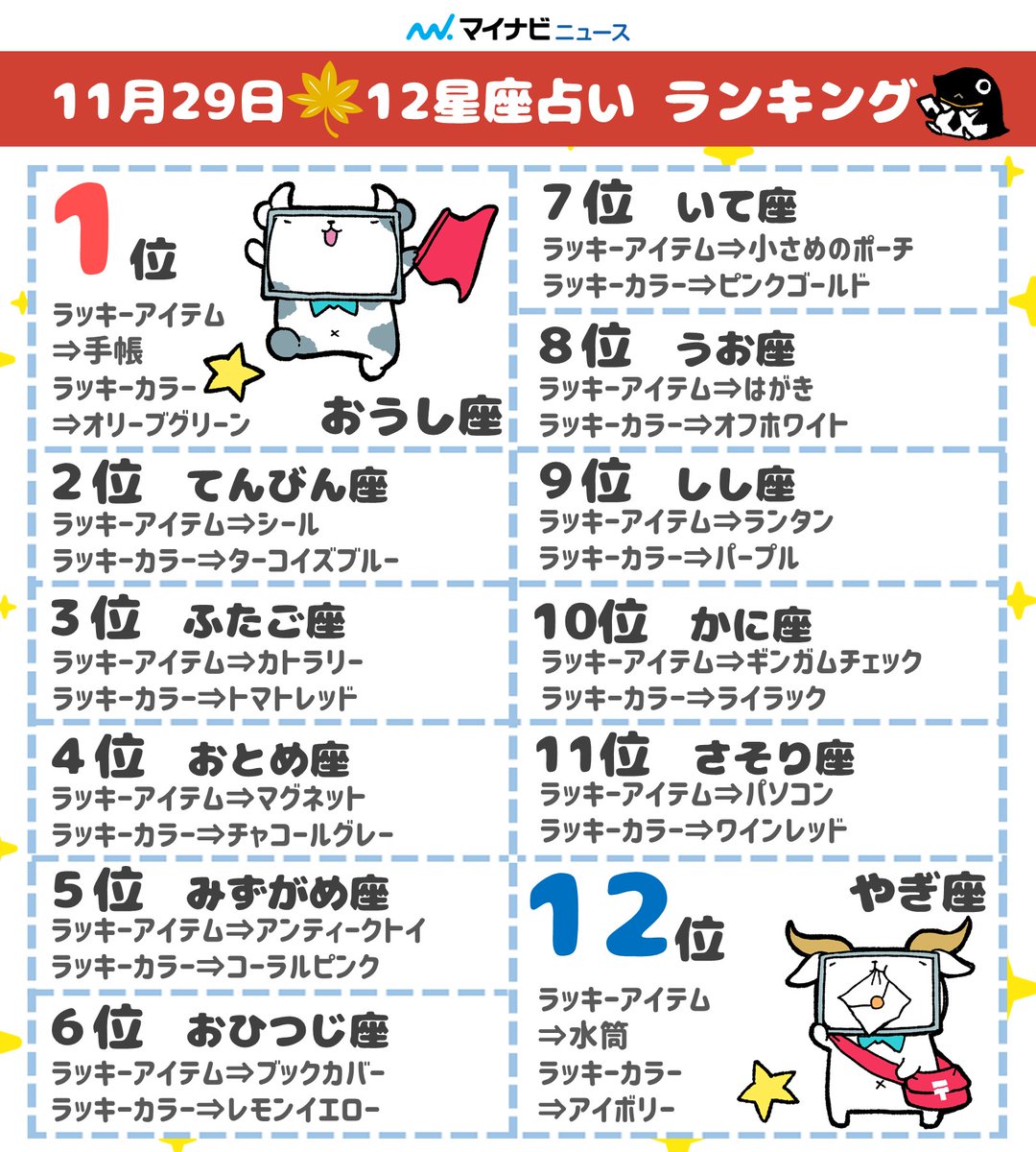 12星座占い 12星座占い】11月1日〜11月7日 今週の開運メッセージ - YouTube