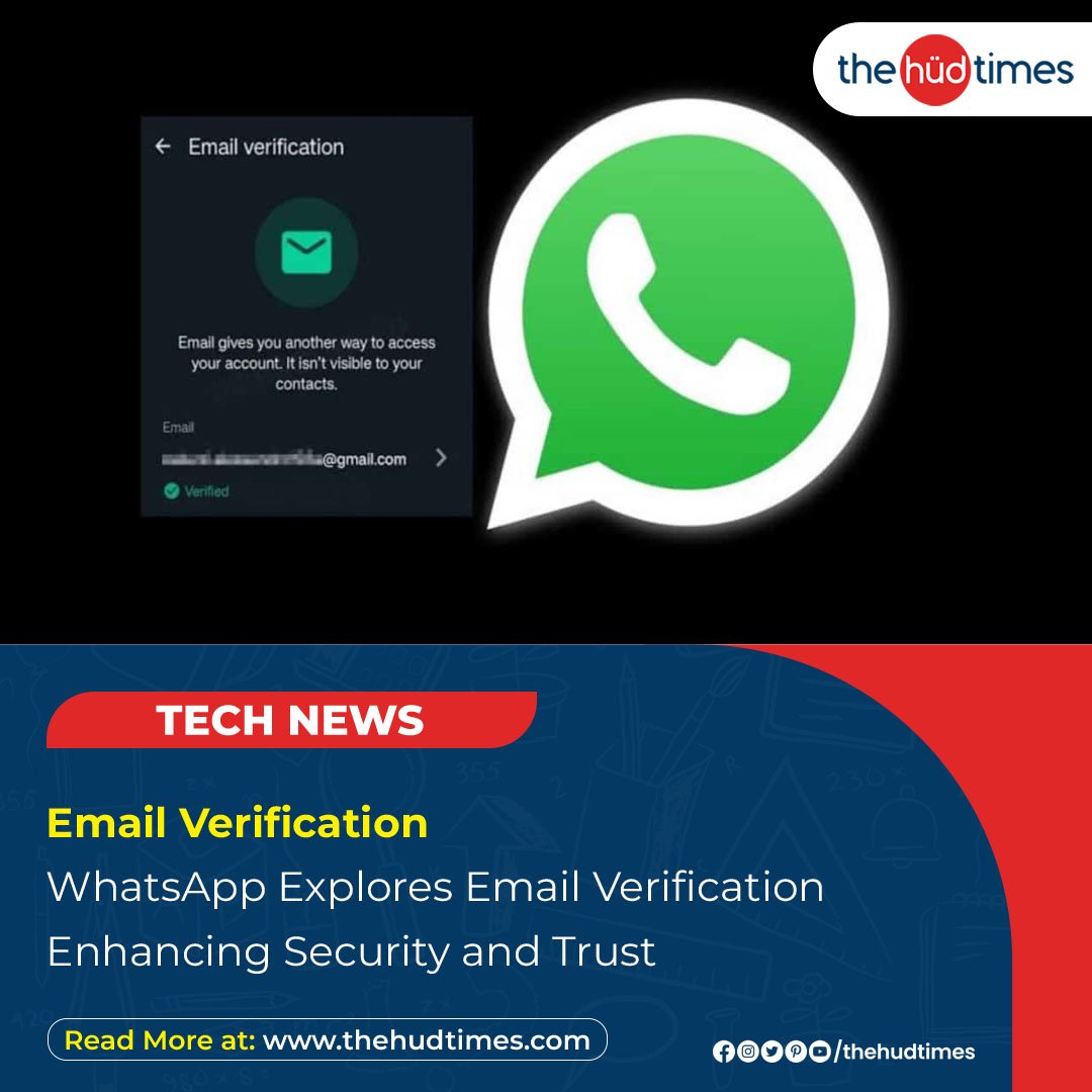 WhatsApp Explores Email Verification: Enhancing Security and Trust

Read More: thehudtimes.com/whatsapp-explo…

#TheHudTimes #CodeSlideTechNews #WhatsApp #MessagingApp #EmailVerification #EnhancingSecurity #UserSecurity #TechNews #Trust