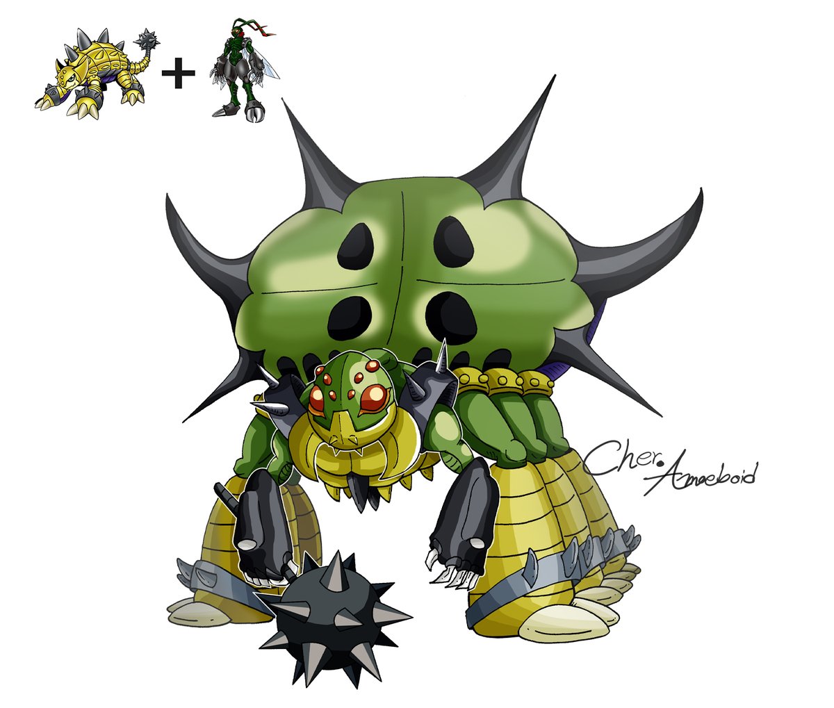 Ankylomon + Stingmon = Macracanthamon 

#digimon #digifake #fakemon #digimonfanart #digimon2023 #Digimontamers #originalcharacter #originaldigimon #DigitalMonsters #DigimonJogress #Jogress #DigimonAdventure02 #DIGIMONADVENTURE02THEBEGINNIG #DigimonAdventure