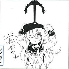 艦これ書き下ろし収集中。響/ヴェールヌイ、その2。コンプティーク、色紙、大きいサイズは見つからず 
