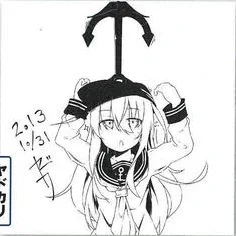 艦これ書き下ろし収集中。響/ヴェールヌイ、その2。コンプティーク、色紙、大きいサイズは見つからず 