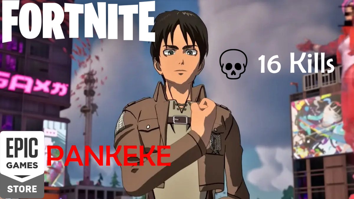 elFifisAlv's tweet photo. https://t.co/2HpiegldmA

CÓDIGO PANKEKE ❤️

hola guapos! se que quiza es muy pronto que les traiga otra partida, pero esta vez les traigo a Eren Jäger por el final de #ShingekiNoKyojin  

 ESPERO QUE LO DISFRUTEN MUCHO! 🫰📷 

#FortniteOG  #Fortnite #FortniteChapter1  #YouTube https://t.co/6XYXLvCiqj