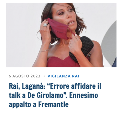VigilanzaT's tweet photo. Il 6 agosto (4 giorni prima di lasciarci), il consigliere Rai Riccardo Laganà eccepiva con il Fatto sul talk di De Girolamo. Oggi Travaglio ricorda che è moglie del numero 2 del Pd. La Rai meloniana prospera anche per l'imbarazzo dei dem su questa vicenda
https://t.co/n5TNAZR8Hb https://t.co/UBJGANMLuX