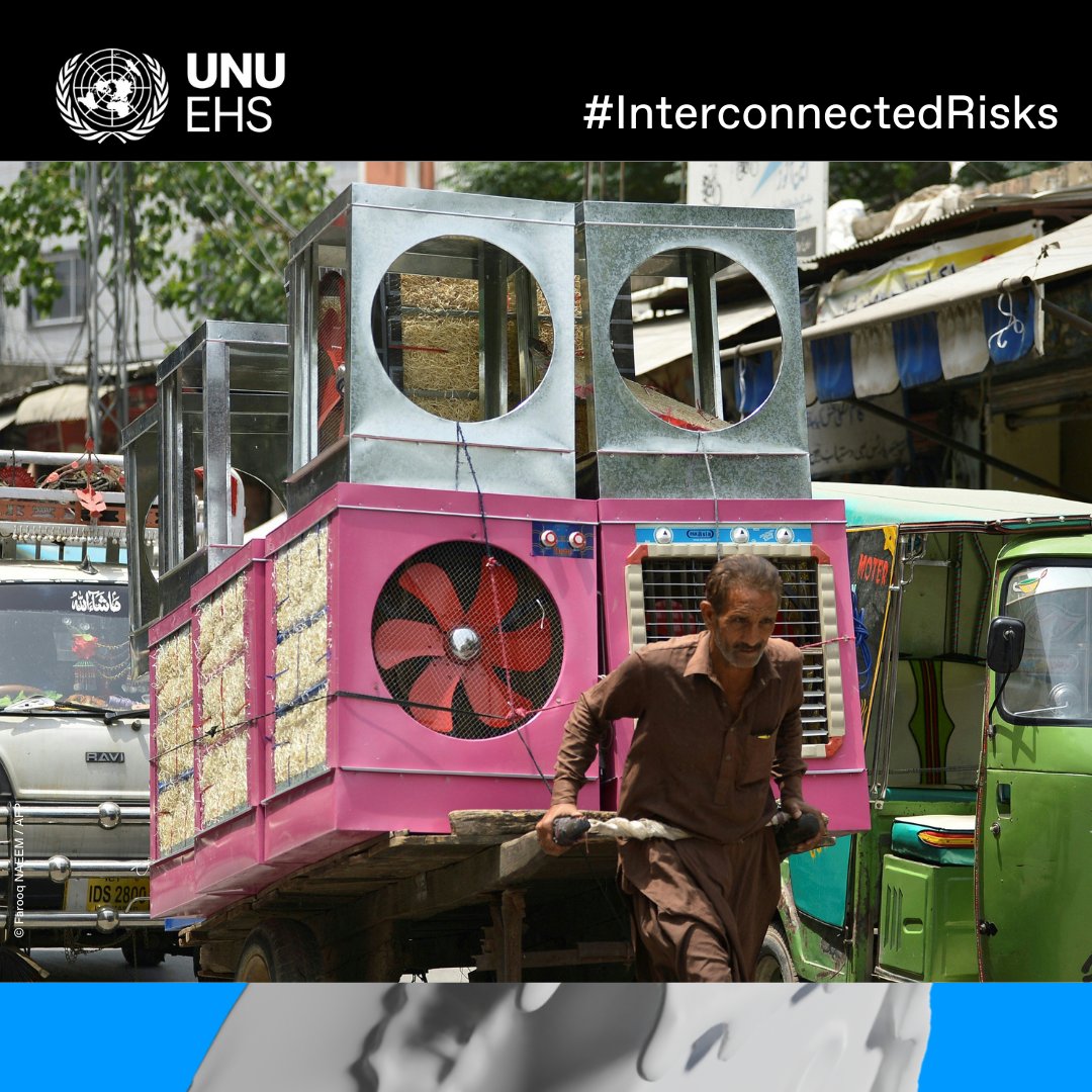 UNUEHS's tweet photo. #DYK that places around the π are becoming so hot that they are the verge of becoming unlivable?
π€πβοΈπ‘οΈπ₯΅π«π
UNU-EHS #InterconnectedRisks report identifies this as a #RiskTippingPoint.
More about this & other #RiskTippingPoints: https://t.co/Lwb8zBd4al https://t.co/mkJ7lifbpz