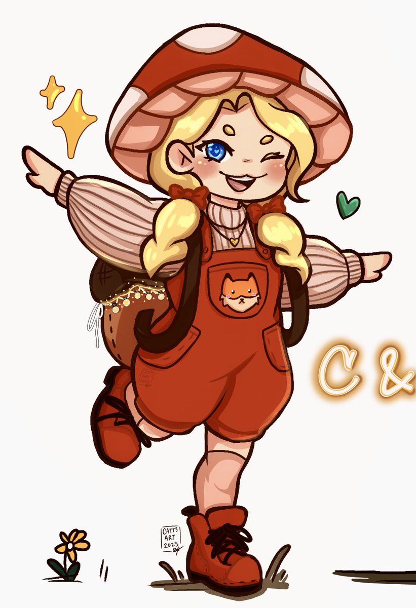 Cattachix's tweet image. 2 weeks ago I not only sprained my ankle but also got the flu. I felt so out of it but I binged watched a lot of @carynandconnie. I’m still healing but these two definitely made the process more enjoyable :) #fanart 
-
Enjoy the cottagecore girls in their peak cottagecore 🍄✨