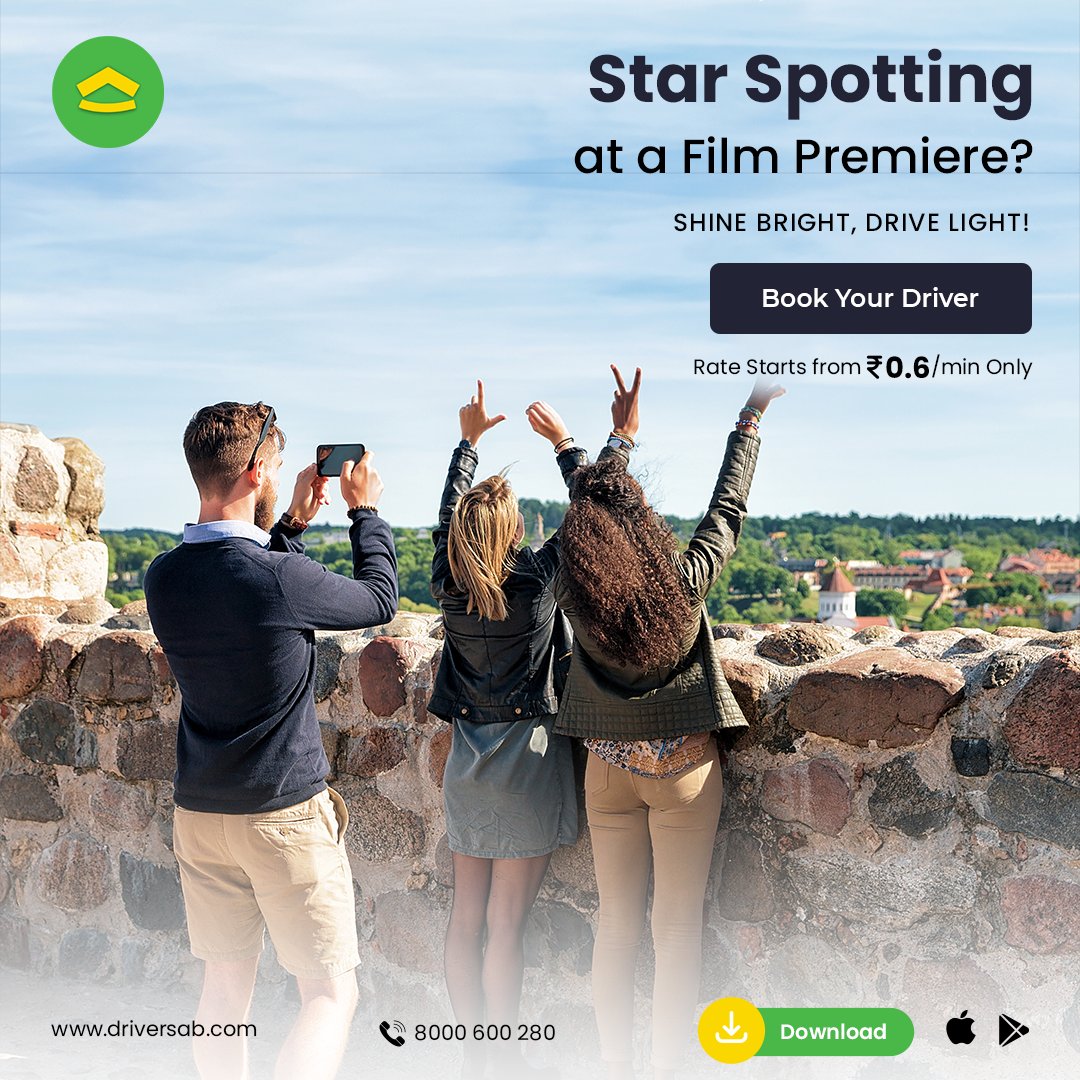 Rub shoulders with the stars without rubbing bumpers in traffic. With Driver Sab, let the paparazzi focus on you, not your parking skills!

#StarStruckDrives #PremiereParking #CelebSightings #JaipurDriver #LocalDriver #DriverOnRent #AffordableDriver #AssuredDriver #DriverSab
