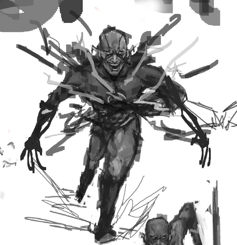 BrendanVV's tweet image. Old Sketches 03 - Reverse Flash #digitalart