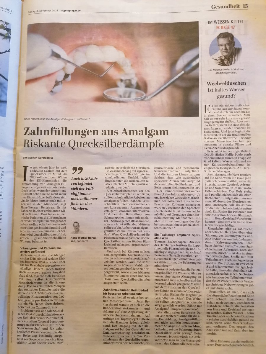 Über unsere Untersuchungen, die eine aktuelle Forschungsarbeit aus Kanada bestätigen, berichtet der @Tagesspiegel