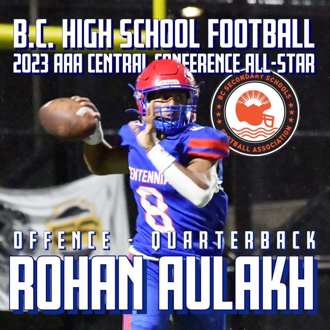 Centennial Centaurs Athletics (@centaurathletic) on Twitter photo AAA Central Conference All-Star! Congratulations to Rohan Aulakh for being selected as an All-Star at Quarterback! You should be proud of your efforts and thank you for leading our team! GO CENTAURS! <a href="/sd43bc/">School District 43</a> <a href="/TriCityNews/">Tri-City News</a> <a href="/CoquitlamRT/">Coquitlam Retweeter</a> <a href="/Centennial43/">Centennial School</a> <a href="/BCHSFB/">BC HS Football</a> AAA Central Conference All-Star! Congratulations to Rohan Aulakh for being selected as an All-Star at Quarterback! You should be proud of your efforts and thank you for leading our team! GO CENTAURS! <a href="/sd43bc/">School District 43</a> <a href="/TriCityNews/">Tri-City News</a> <a href="/CoquitlamRT/">Coquitlam Retweeter</a> <a href="/Centennial43/">Centennial School</a> <a href="/BCHSFB/">BC HS Football</a>