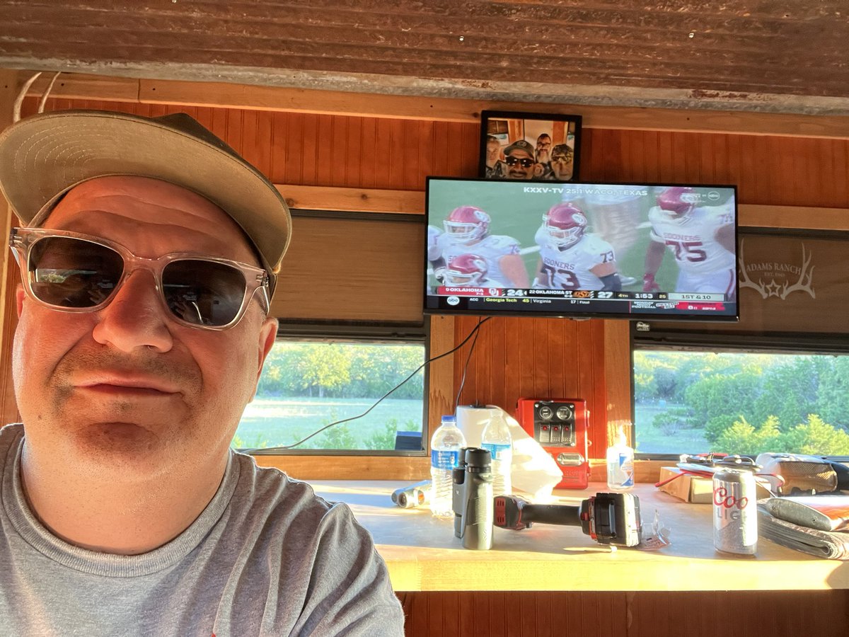DrLongFrog's tweet photo. Deer season 2023 so far a success….got my TV hooked up so I won’t be missing anything!!! #AdamsRanch https://t.co/YWyorcT97X