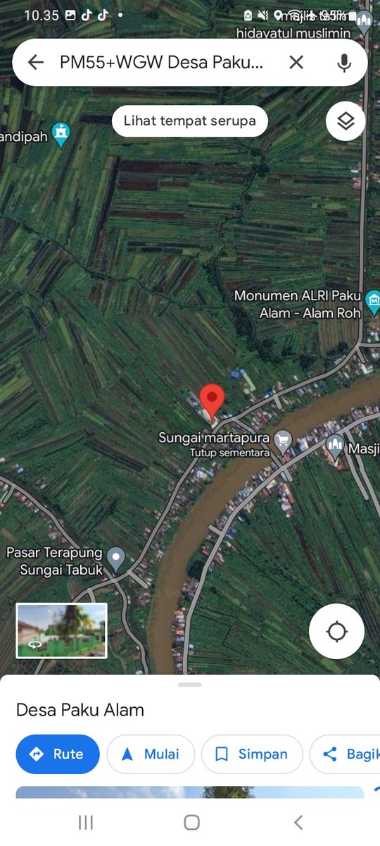 amang_law's tweet photo. Nama:Fiki Nurfitriya
Kelas :XII IPS 3
(Desa Paku Alam)
Lokasi:
Jl.Desa Paku Alam, Sungai Tandipah, Kec. Sungai Tabuk, Kabupaten Banjar, Kalimantan Selatan
Pola Pemukimannya:
Memanjang/Liner 
(mengikuti panjang sungai)
@fa_rina https://t.co/z1gxFmIFVe