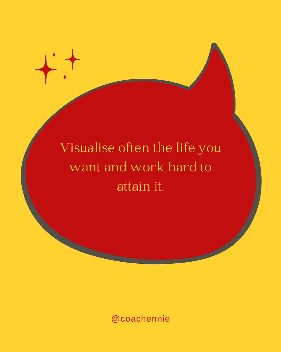 Visualise often the life you want and work hard to attain it. Winners give their best always, do so today. Have a fabulous day.🤩

#CoachEnnie 
#MondayMotivation
