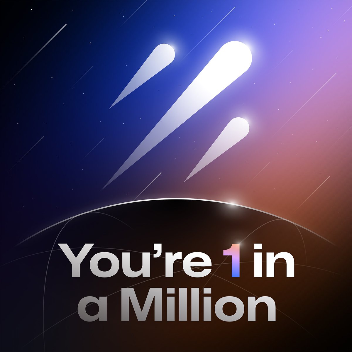 We made it to ONE MILLION followers on X. 🚀

You’re 1 in a million, Astronaut. Thanks for the unwavering support!

Mint your piece of #Galxe now. ☄️
gal.xyz/1M-on-Twitter