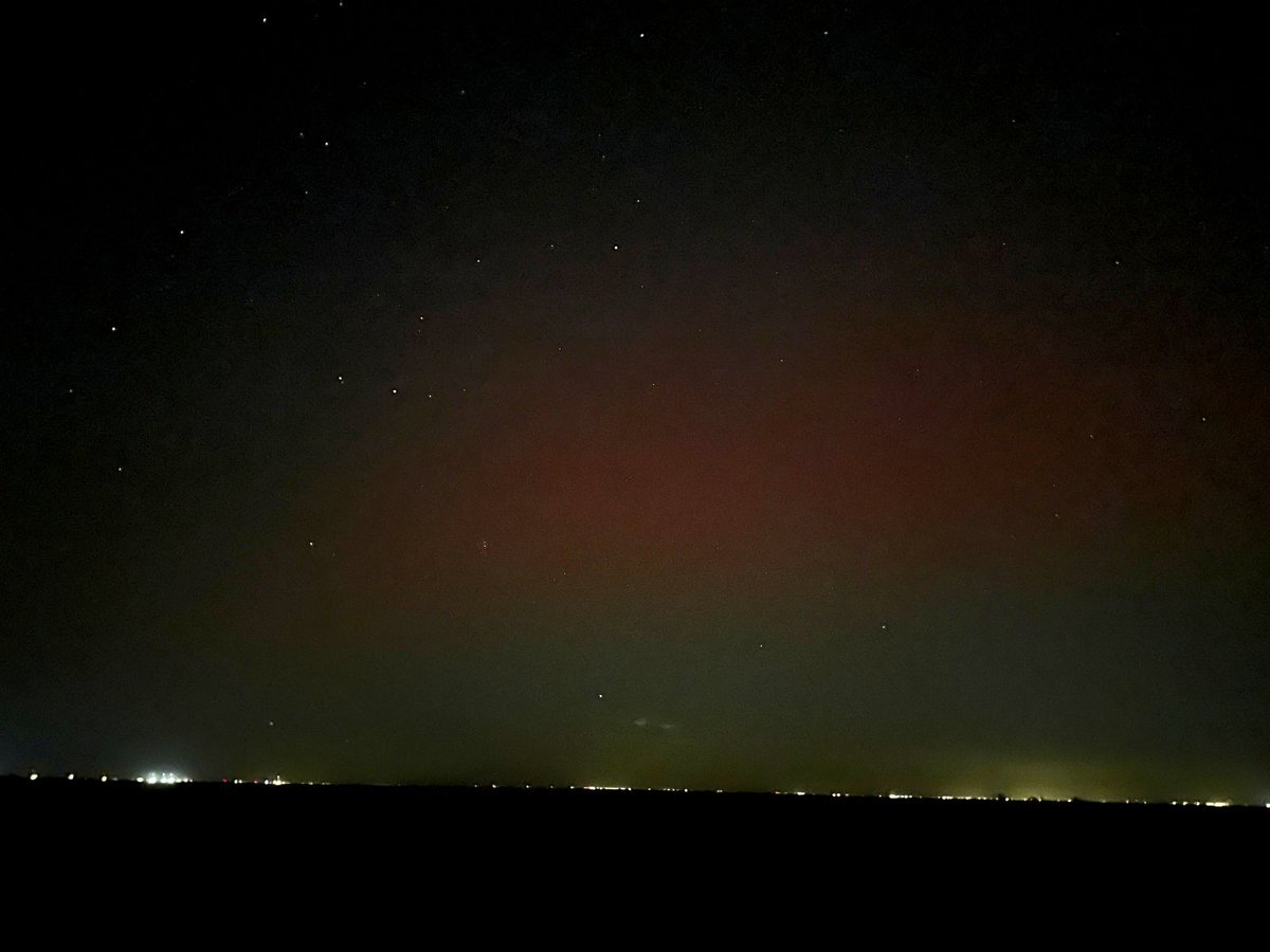 Wow! The Northern Lights are making a rare appearance tonight in our region as captured by one of our employees NW of Lubbock. While the red in this photo isn't visible to the naked eye, your camera may be able to catch these views too! #lubwx #txwx