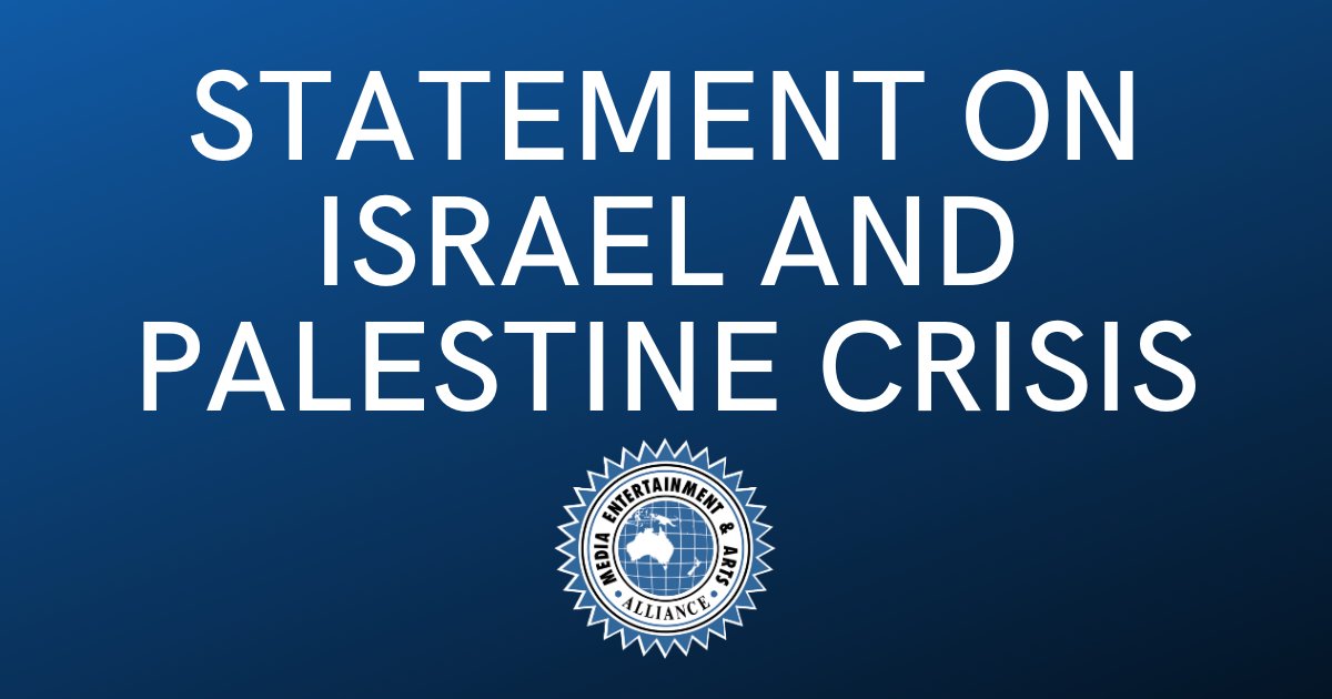 MEAA is appalled at the outbreak of violence unfolding across Israel, Palestine and the region. Our union joins the calls for an immediate ceasefire to prevent further escalation and any further loss of human life. Read the full statement at: meaa.org/news/meaa-stat…