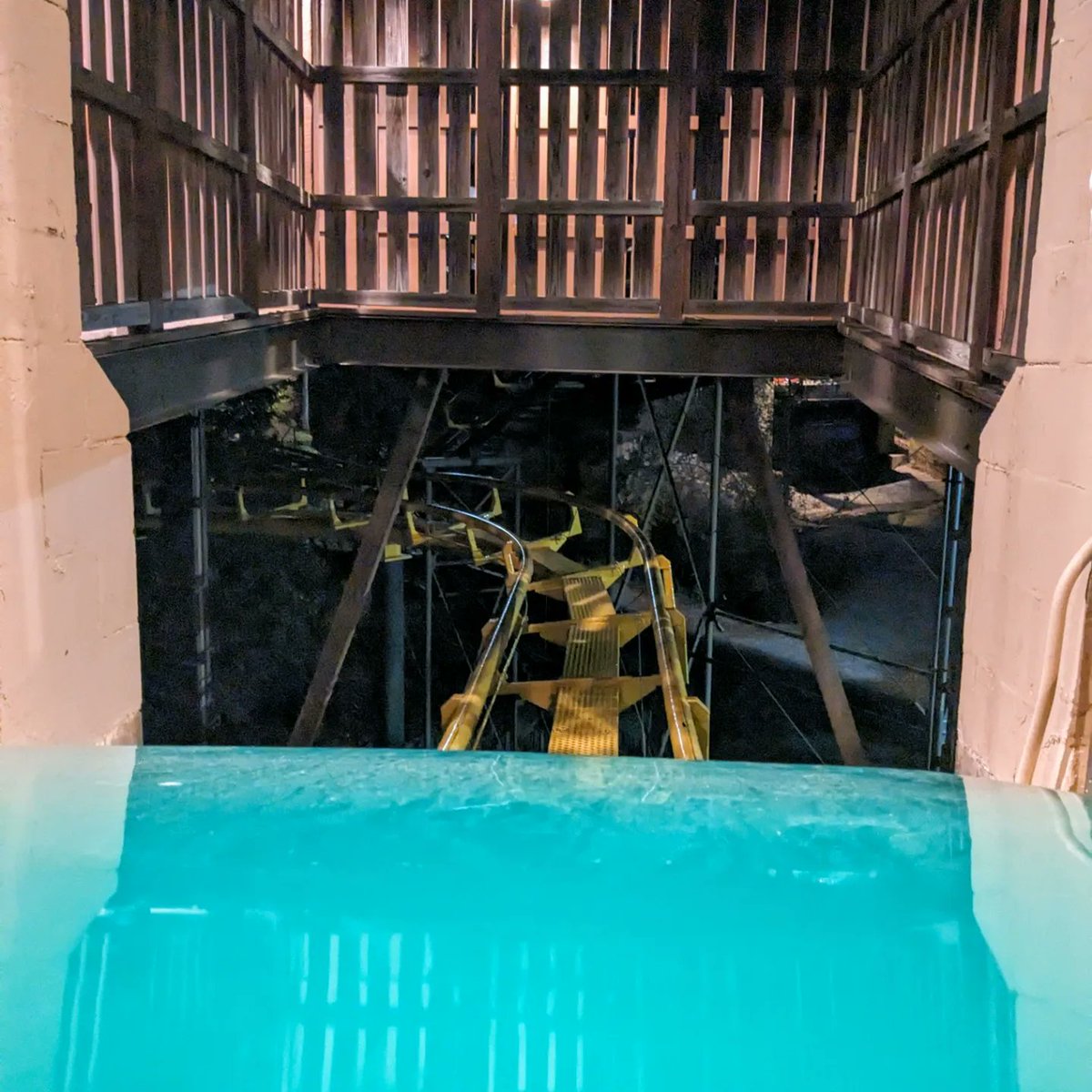 phatdog_va's tweet image. Last ride on the Loch Ness Monster tonight before the 2024 revamp.  Big changes are coming to the 45 year old coaster #bgw #interlockingloops  #lochnessmonstercoaster