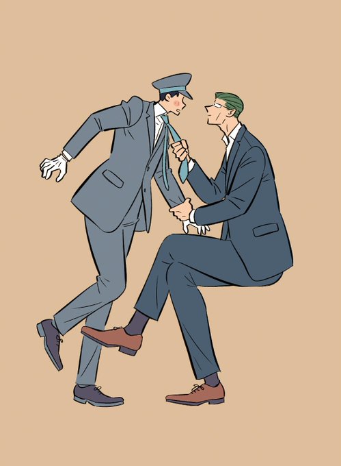 「adjusting necktie pants」 illustration images(Latest)